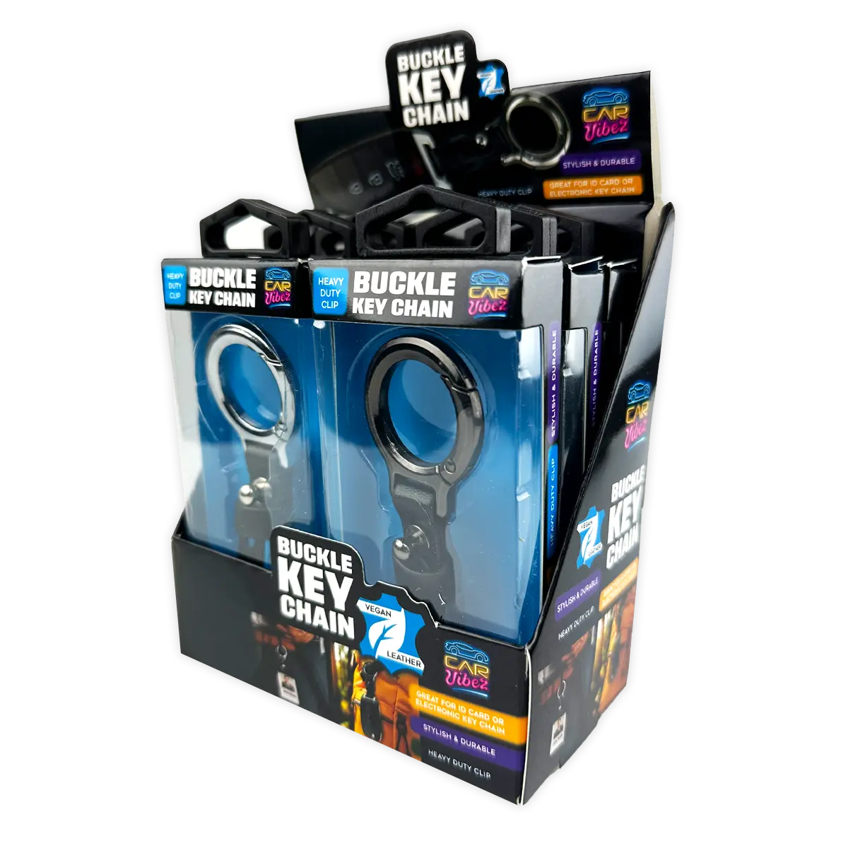 Buckle Key Chain - 6 Pieces Per Retail Ready Display 25767 CAR VIBEZ