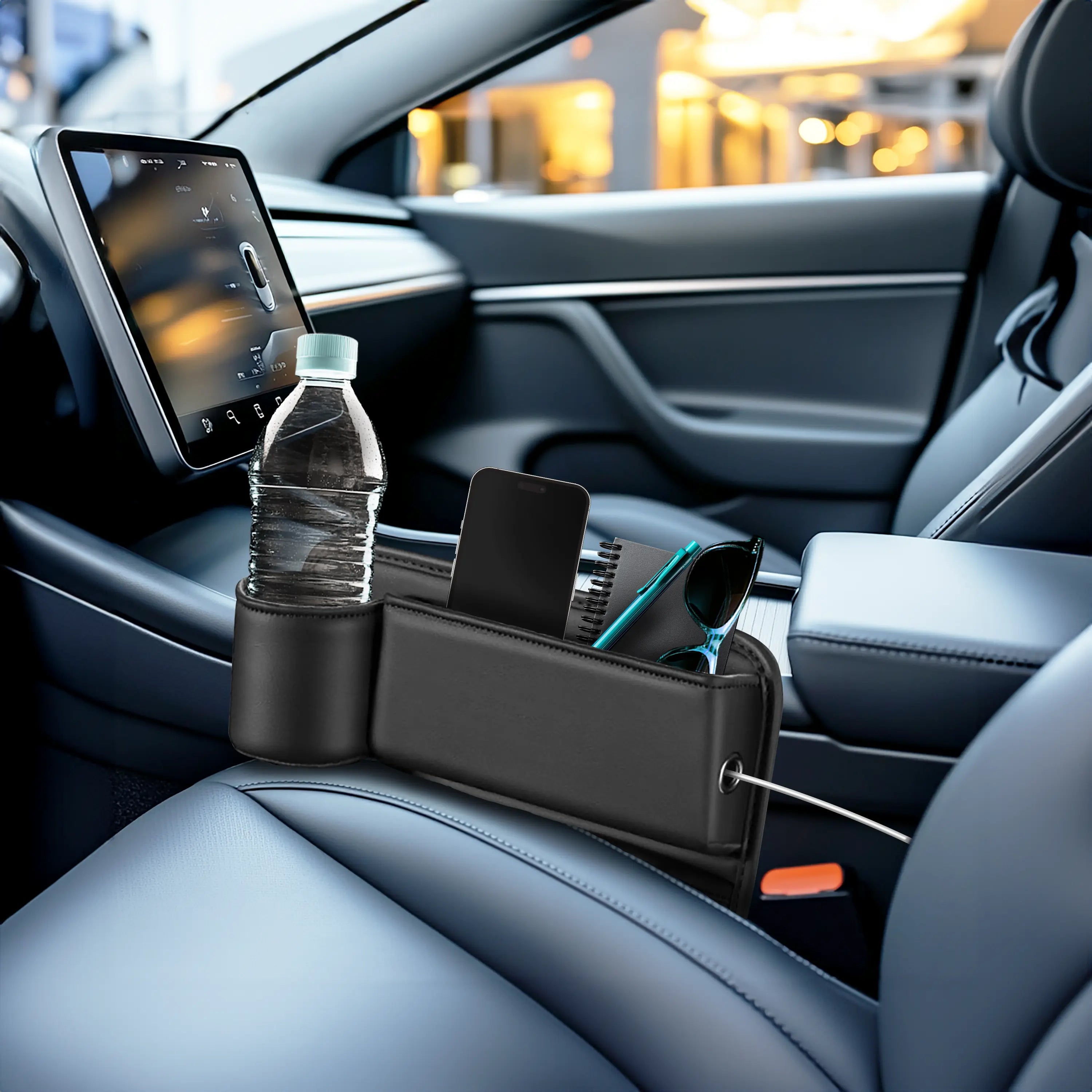Seat Gap Filler Car Organizer - 6 Pieces Per Retail Ready Display 25804 CAR VIBEZ