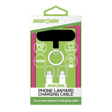 Phone Lanyard 100W Charging Cable - 6 Pieces Per Retail Ready Display 26041 GADGET GEAR