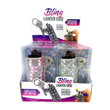 Bling Rhinestone Lighter Case - 12 Pieces Per Retail Ready Display 26101