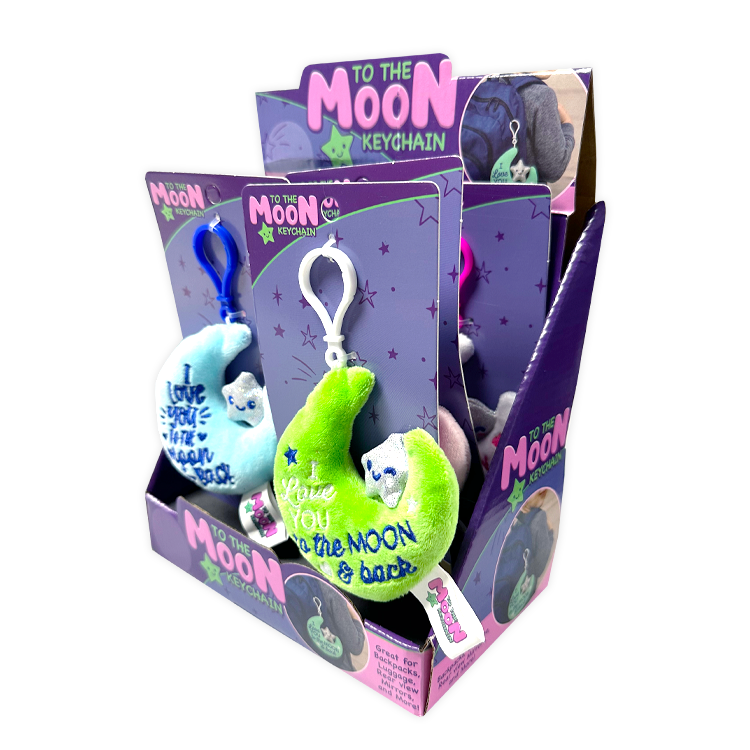 Moon Plush Keychain - 6 Pieces Per Retail Ready Display 26147 NOVELTY INC
