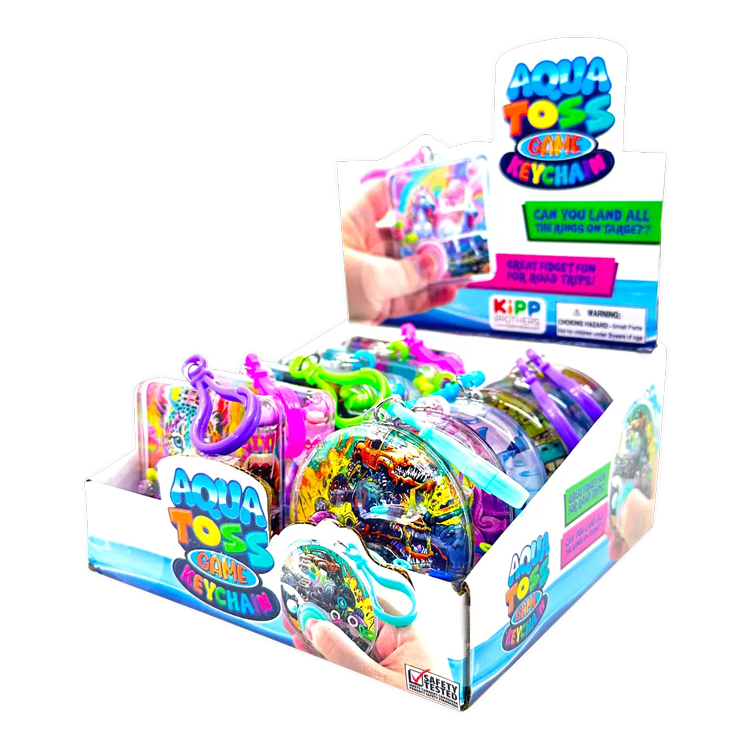 Aqua Ring Water Toss Game Keychain - 12 Pieces Per Retail Ready Display 26310 KIPP BROTHERS