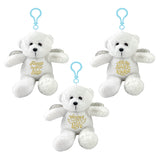 Angel Bear Plush Keychain - 6 Pieces Per Retail Ready Display 26445