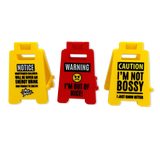 2" 3D Standing Mood Caution Sign Assortment - 12 Pieces Per Retail Ready Display 26537