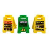 2" 3D Standing Mood Caution Sign Assortment - 12 Pieces Per Retail Ready Display 26537