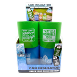 Neoprene Can and Bottle Cooler Assortment - 12 Pieces Per Retail Ready Display 26564
