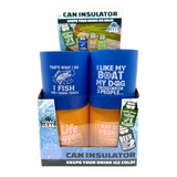 Neoprene Can and Bottle Cooler Assortment - 12 Pieces Per Retail Ready Display 26565