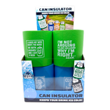 Neoprene Can and Bottle Cooler Assortment - 12 Pieces Per Retail Ready Display 26568