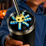 3D Printed Straw Decorations - 12 Pieces Per Retail Ready Display 26601