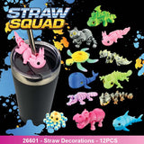 3D Printed Straw Decorations - 12 Pieces Per Retail Ready Display 26601