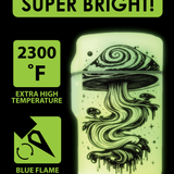 Glow in The Dark Flip Top Lighter - 15 Pieces Per Retail Ready Display 26625