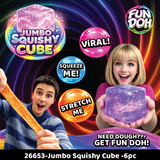Fun Doh Jumbo Fun Doh Cube - 6 Pieces Per Retail Ready Display 26653