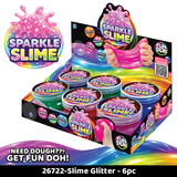 Fun Doh Glitter Slime - 6 piezas por expositor listo para venta al por menor 25034