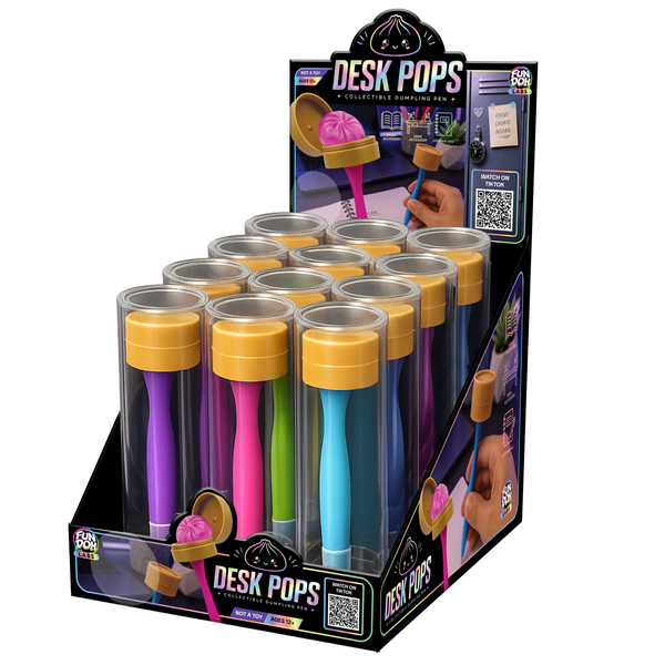 Fun Doh Desk Pops Squishy Dumpling Pen - 12 Pieces Per Display 26727