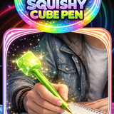 Fun Doh Desk Pops Squishy Cube Pen - 12 Pieces Per Display 26728