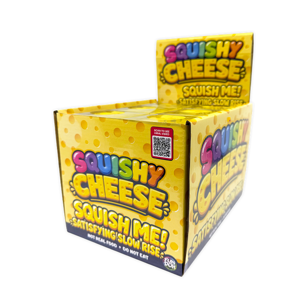 Slow Rise Cheese Squishy - 12 Pieces Per Retail Ready Display 26733