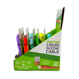 Silicone Charging Cable USB-C to USB-C 6FT with Adapter - 6 Pieces Per Retail Ready Display 26740