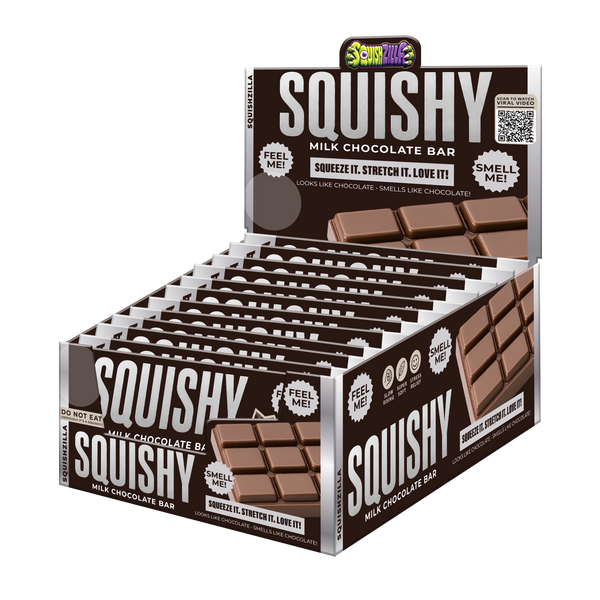 Fun Doh SquishZilla™ Slow Rise Scented Squishy Chocolate Bar - 12 Pieces Per Retail Ready Display 26852