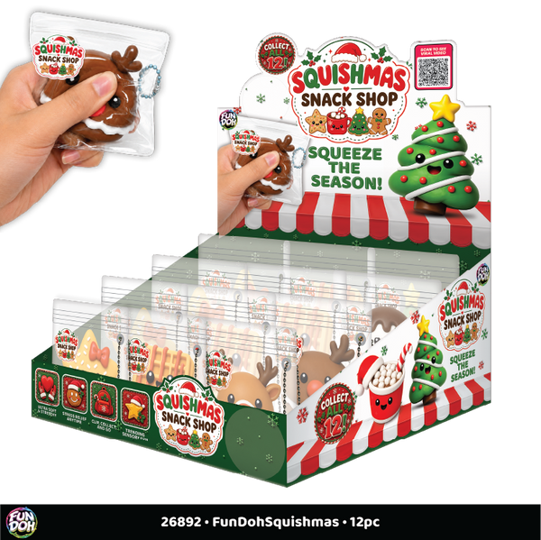 Fun Doh™ Squishmas Snack Shop Squishies - 12 Pieces Per Retail Ready Display 26892