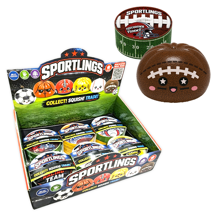 Fun Doh™ Sportlings Sports Dumpling Squish Toy - 12 Pieces Per Retail Ready Display 26994