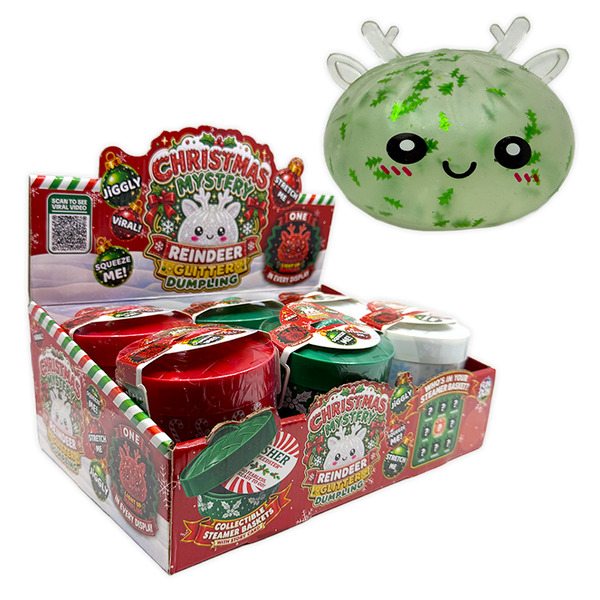 Fun Doh™ Christmas Mystery Reindeer Jelly Dumpling Squishy Toy - 12 Pieces Per Retail Ready Display 27324
