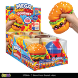 SquishZilla™ Mega Snack Attack Super Jumbo Squishies - 6 Pieces Per Retail Ready Display 27386