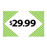 Merchandising Fixture - $29.99 Retail Tag 25 Per Pack 978550