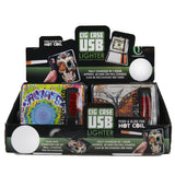 Cigarette Case with USB Coil Lighter - 8 Pieces Per Retail Ready Display 41334 SMOKEZILLA