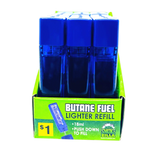 18ML Torch Blue Bulk Butane Refill - 18 Pieces Per Retail Ready Display 41355 SMOKEZILLA