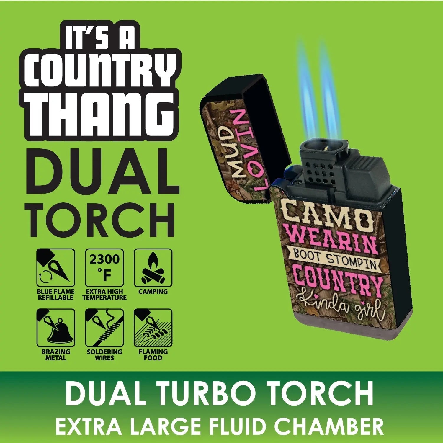 Big Bubba Dual Torch Lighter - 10 Pieces Per Retail Ready Display 41381 SMOKEZILLA