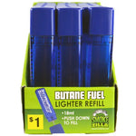 18ML Torch Blue Bulk Butane Refill - 18 Pieces Per Retail Ready Display 41394 SMOKEZILLA