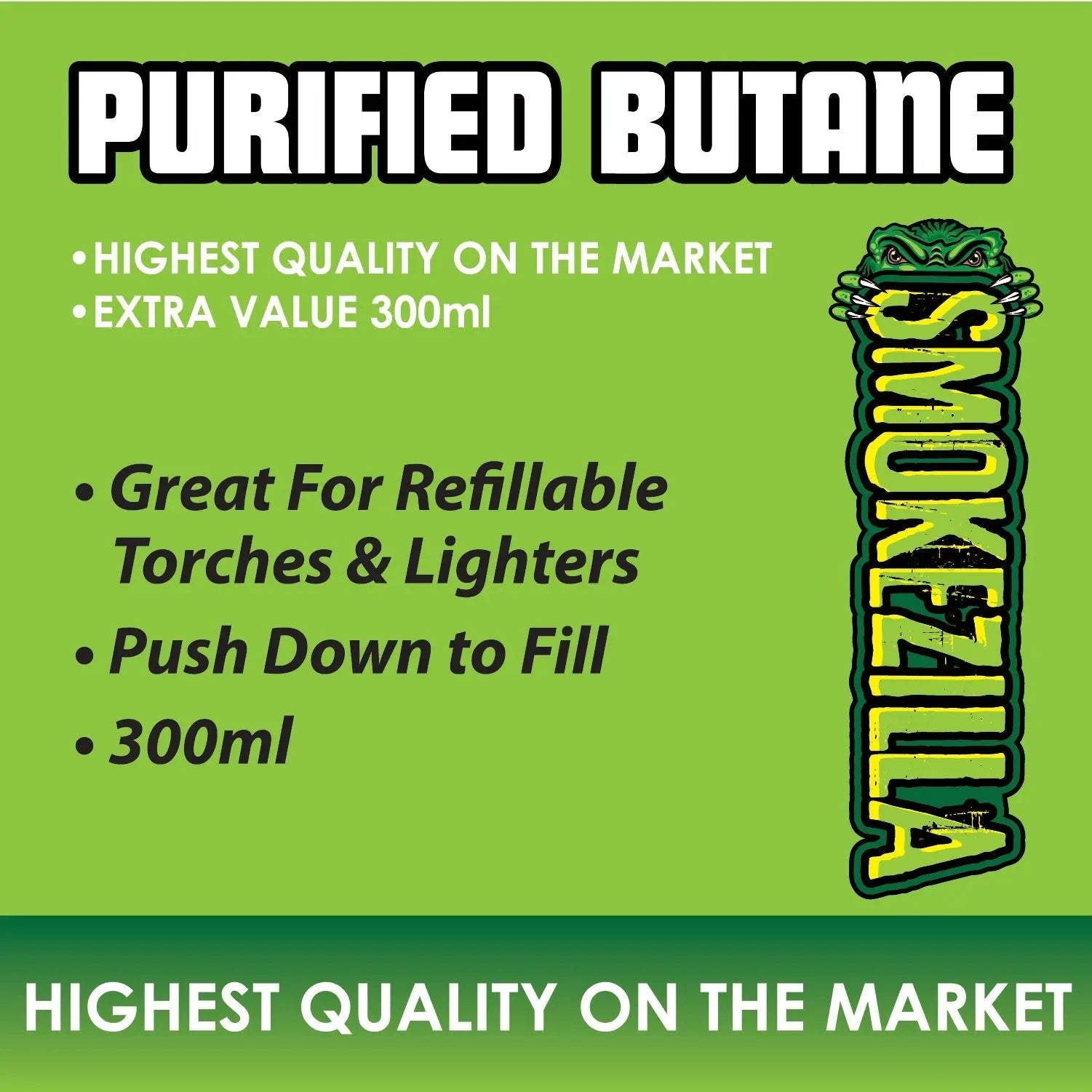 300ML Bulk Smokezilla Butane Refill - 6 Pieces Per Retail Ready Display 41397 SMOKEZILLA