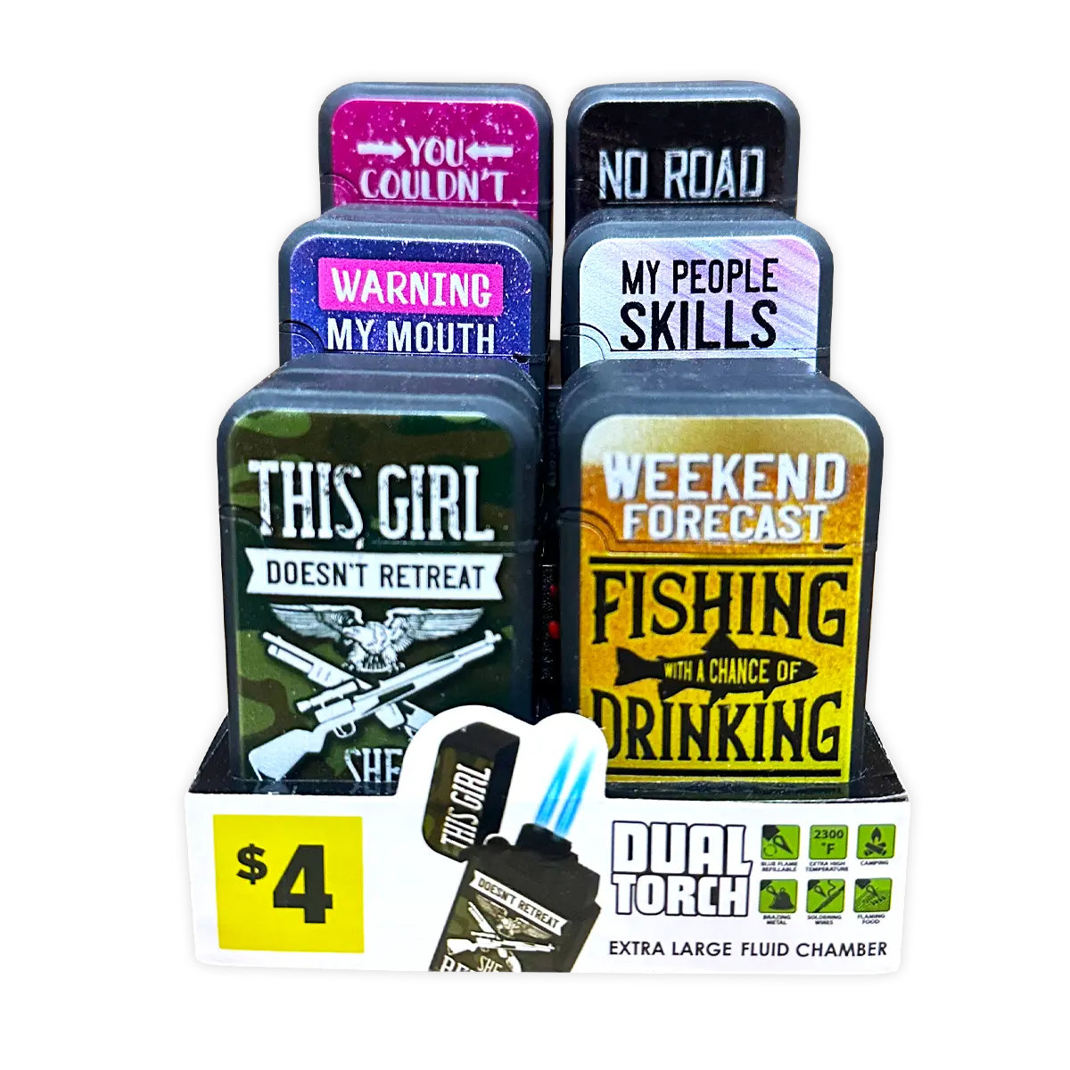Big Bubba Dual Torch Lighter - 12 Pieces Per Retail Ready Display 41401 SMOKEZILLA
