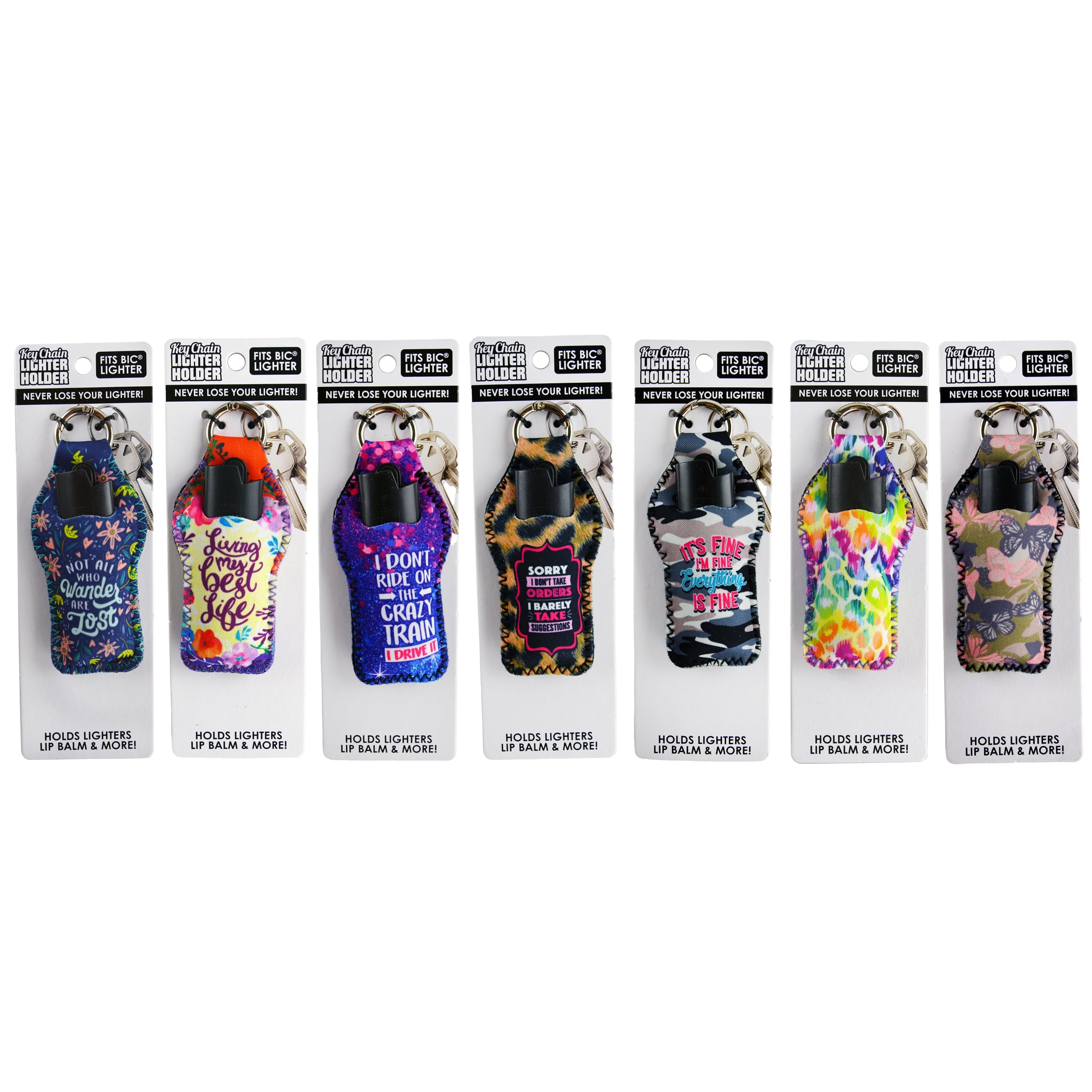 Neoprene Lighter Case Key Chain - 7 Pieces Per Retail Ready Display 41409 SMOKEZILLA