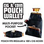 Leatherette Cigarette Pouch with Coin Wallet - 5 Pieces Per Retail Ready Display 41414 SMOKEZILLA