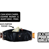 Leatherette Cigarette Pouch with Coin Wallet - 5 Pieces Per Retail Ready Display 41414 SMOKEZILLA