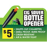 Metal Cigarette Saver Tube Key Chain with Bottle Opener - 12 Pieces Per Retail Ready Display 41431 SMOKEZILLA