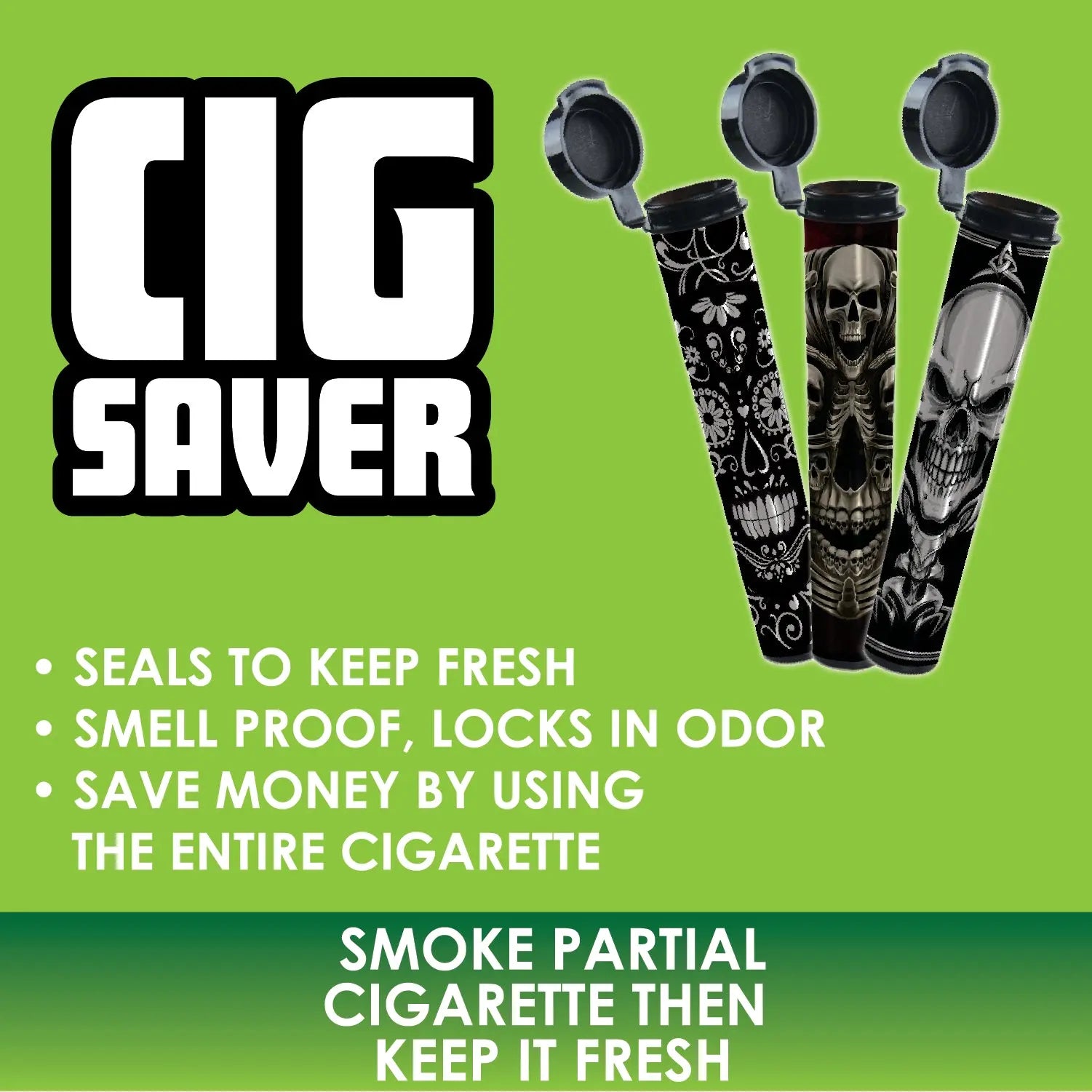 Metal Cigarette Saver Tube - 24 Pieces Per Retail Ready Display 41527 SMOKEZILLA