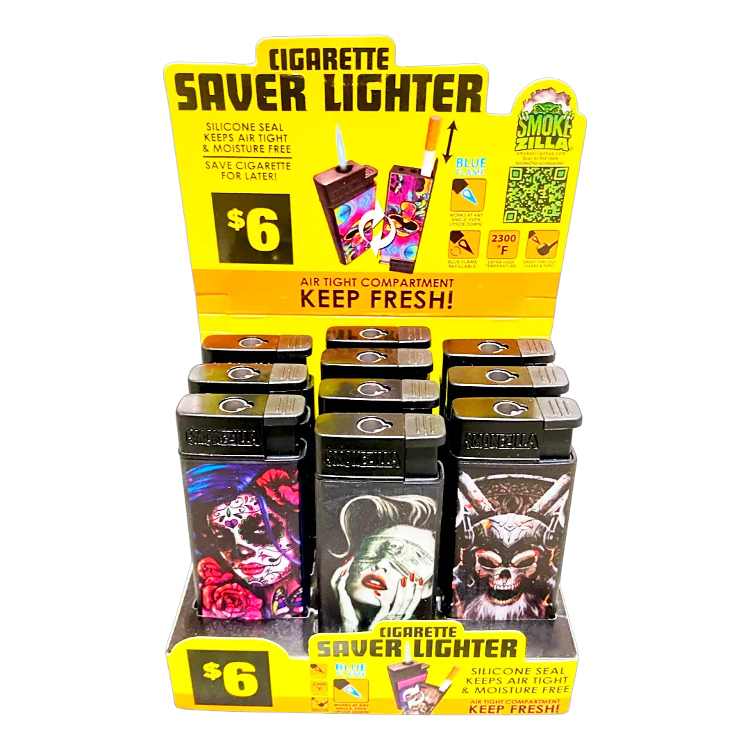 Torch Lighter Cigarette Saver - 10 Pieces Per Retail Ready Display 41556 SMOKEZILLA