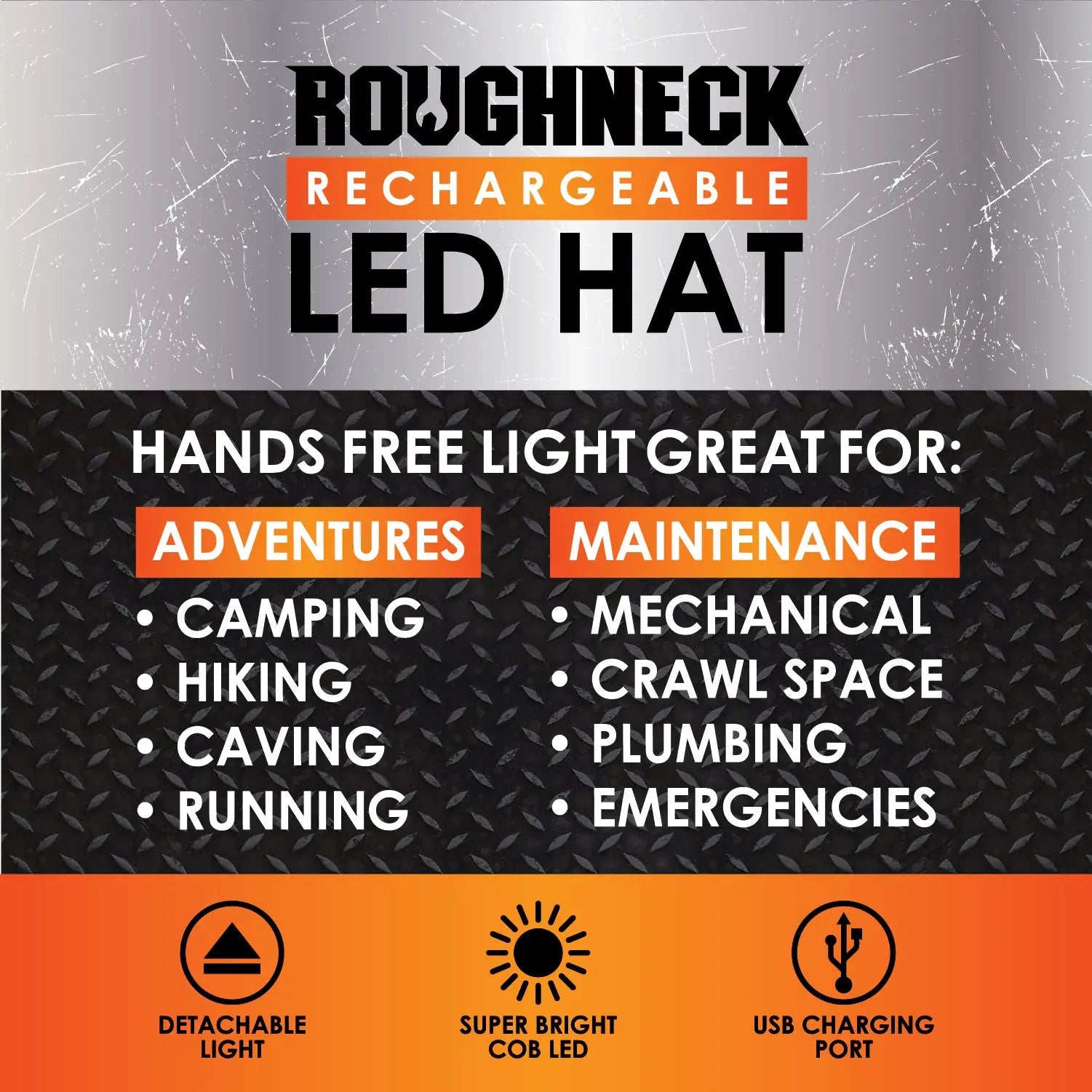 LED Knit Hat Floor Display Kit 24 Pieces Per Retail Ready Display 88466 ROUGHNECK