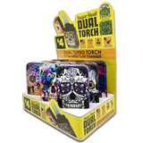 Sugar Skull Dual Torch Lighter - 9 Pieces Per Retail Ready Display 41582 SMOKEZILLA