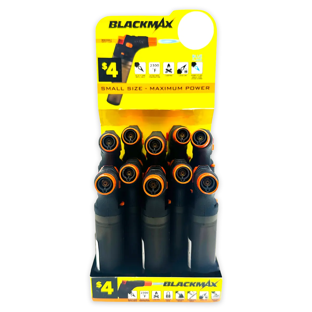 Black Max Torch Lighter - 10 Pieces Per Retail Ready Display 41584 SMOKEZILLA
