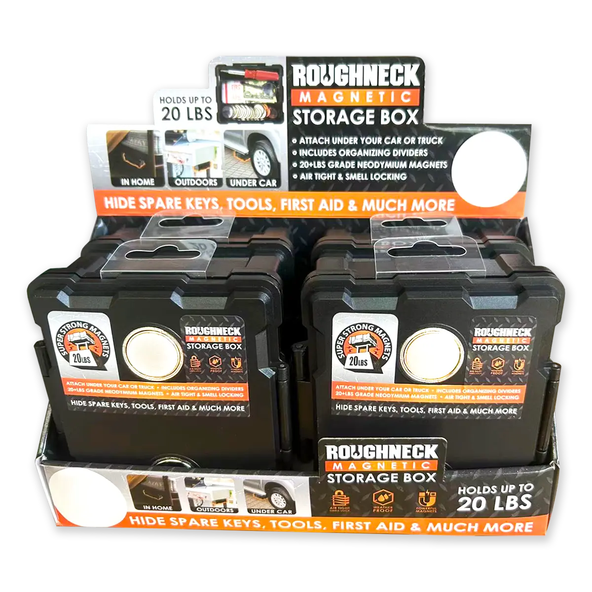 Magnetic Storage Box - 4 Pieces Per Retail Ready Display 41592 ROUGHNECK