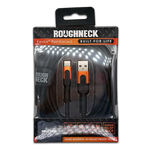 Charging Cable Roughneck Soft Cloth USB to USB-C 10FT 2.4 Amp - 4 Pieces Per Retail Ready Pack 41593 ROUGHNECK