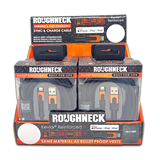 Charging Cable Roughneck Soft Cloth USB to Lightning 10FT 2.4 Amp - 6 Pieces Per Retail Ready Display 41594D ROUGHNECK