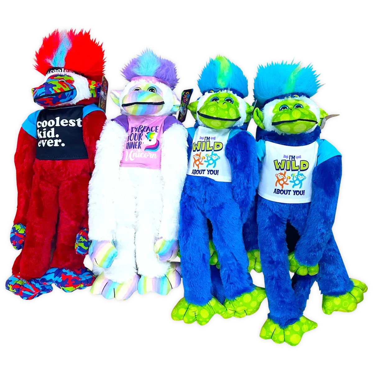 Plush Mohawk Monkey - 8 Pieces Per Pack 25932 KIPP BROTHERS