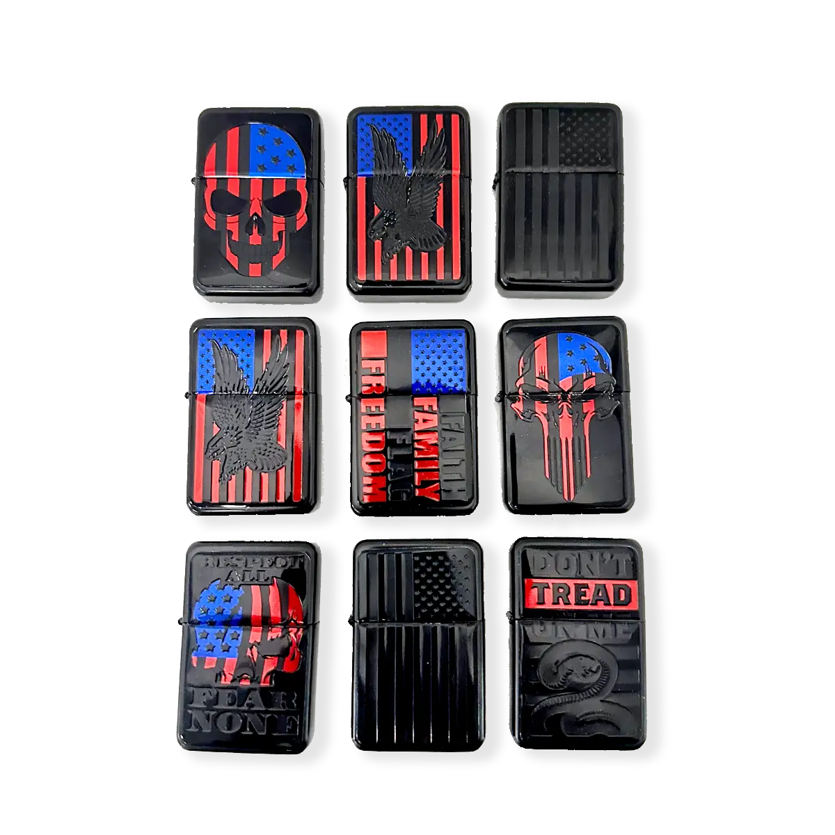 Tactical Patriotic Dual Torch Lighter - 9 Pieces Per Retail Ready Display 41660 SMOKEZILLA
