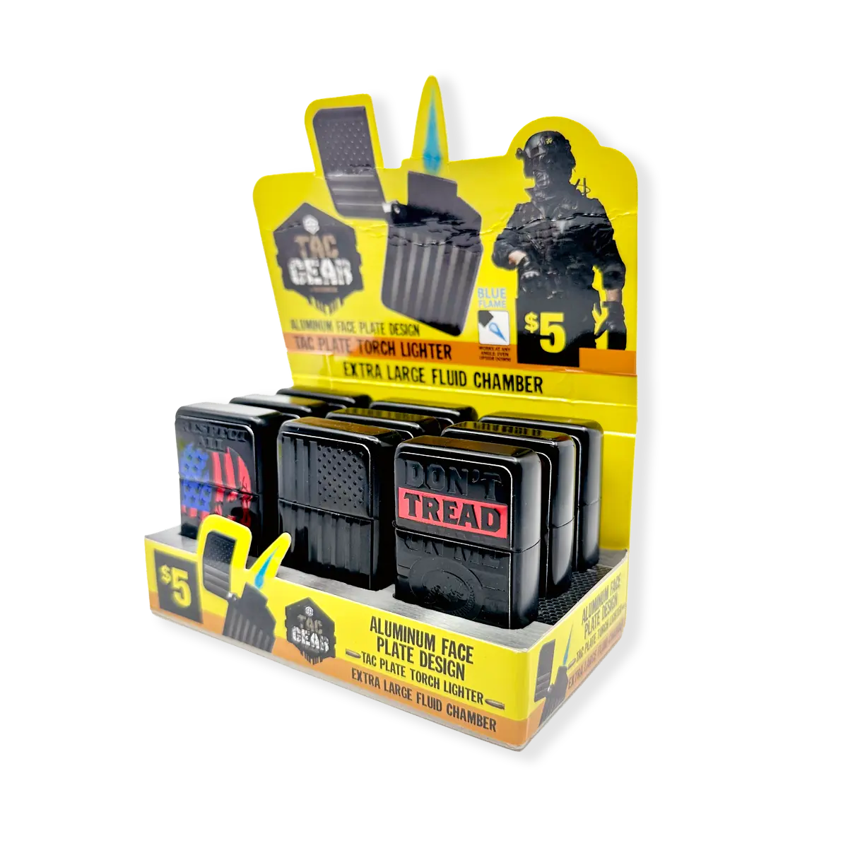 Tactical Patriotic Dual Torch Lighter - 9 Pieces Per Retail Ready Display 41660 SMOKEZILLA