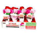Plush Rose Bouquet 12" Assortment - 8 Pieces Per Retail Ready Display 41663 KIPP BROTHERS