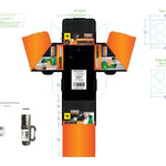 LED Flashlight with Carabiner - 4 Pieces Per Retail Ready Display 41668 ROUGHNECK